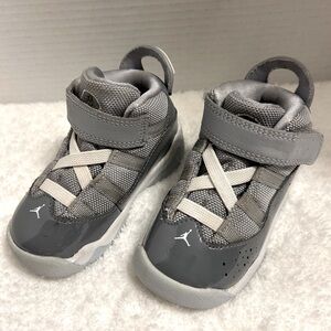 Nike Air Jordan 6 Rings Shoes Cool Gray Size 6C Toddler/Baby